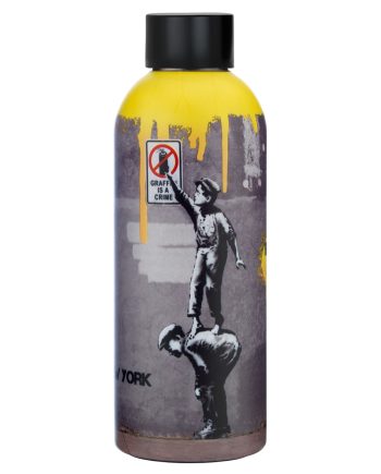 Thermal Water Bottle 500ml Banksy - Graffiti is a Crime