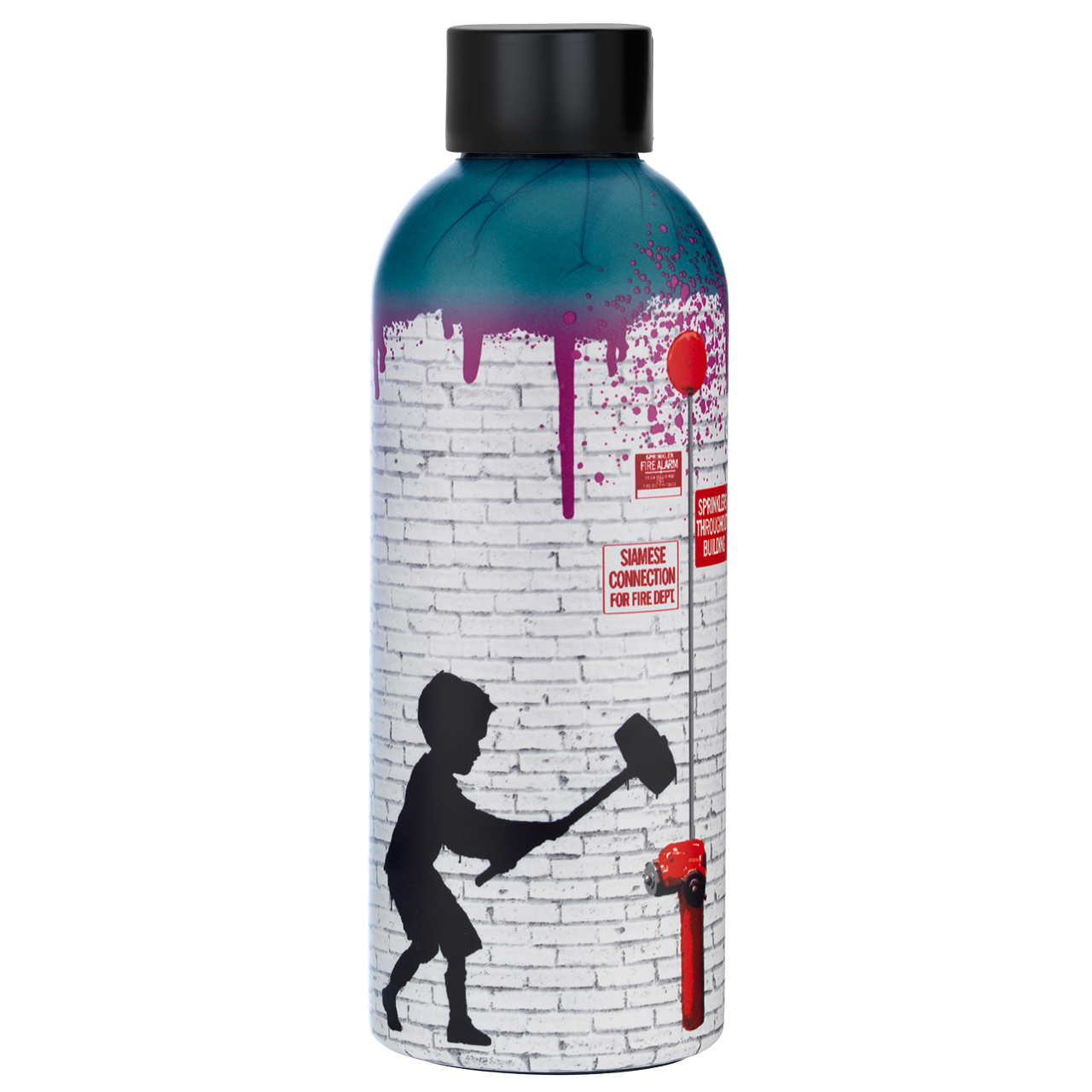 Thermal Water Bottle 500ml Banksy - Hammer Boy