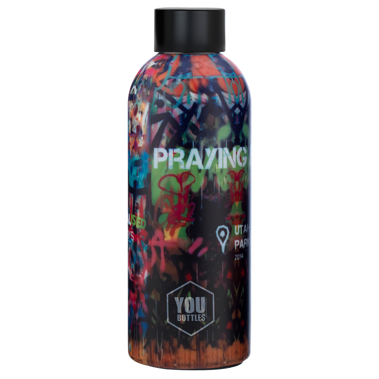Thermal Water Bottle 500ml Banksy - Praying Boy